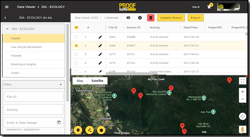 ProofSafe Portal Data Management