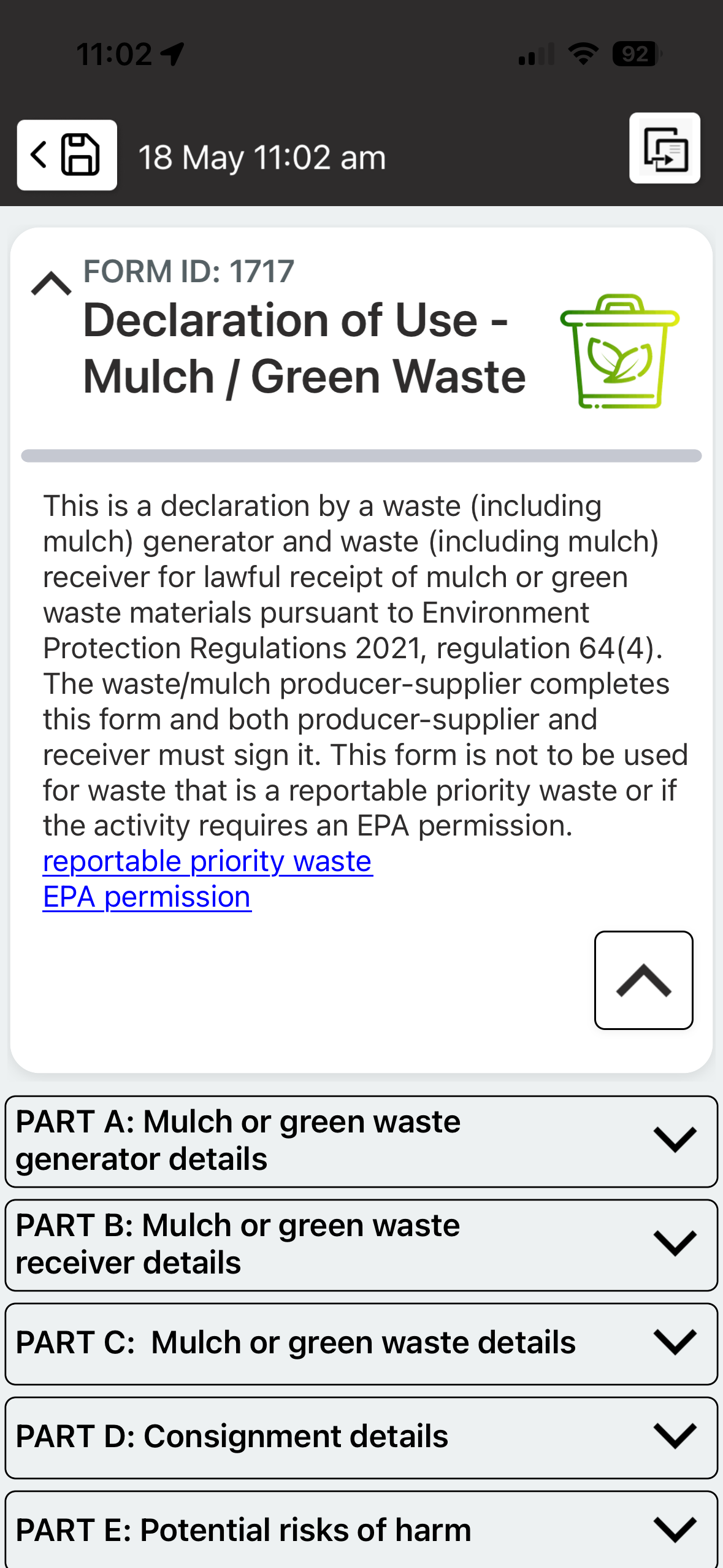 DEECA Declaration of Use - ProofSafe App